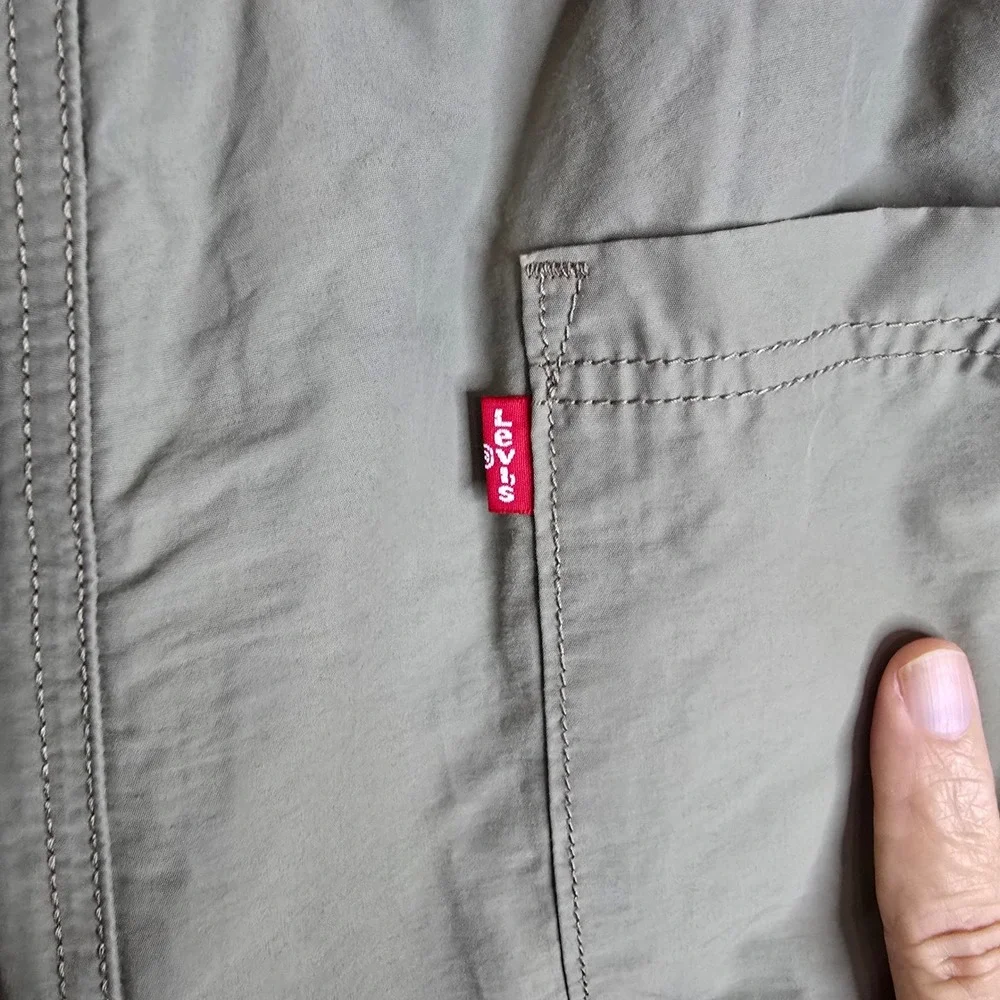 Levis XX Chino Easy Shorts Mens‎ XXL Olive Green Elastic Waist A7366-0020